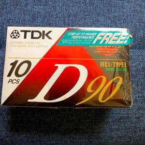 NEW.  TDK HIGH OUTPUT, LOW NOISE CASSETTES.  10 CASSETTES IN ORIGINAL WRAPPER.